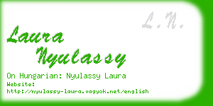 laura nyulassy business card